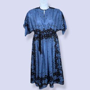 🍁Vintage Lori Ann Blue Floral Dress